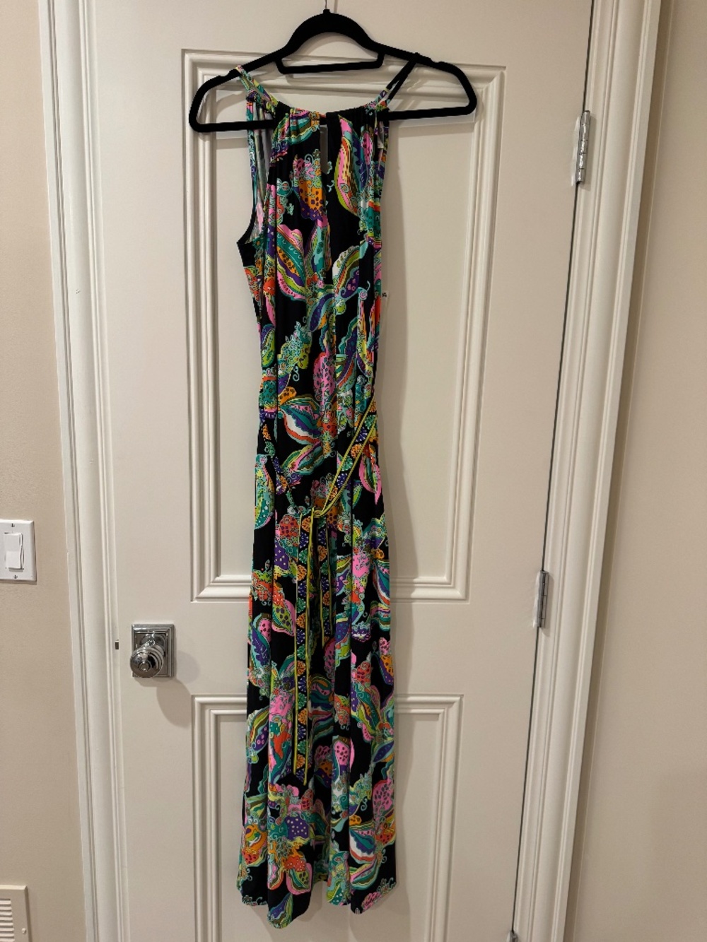 NEW WITH TAGS! $156 Trina Turk Belted Maxi Dress w/ pockets, Medium, # TT6AK35